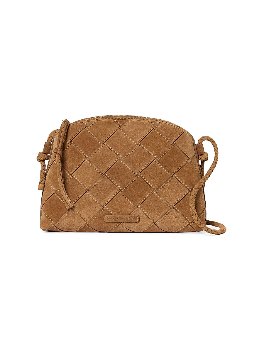 Women's Mallory Woven Suede Crossbody - Toffee | Saks Fifth Avenue