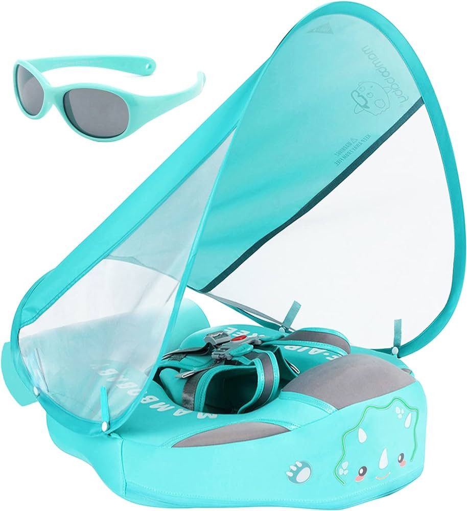 Mambobaby Newest Non Inflatable Baby Float Size Improved Add Tail Avoid Flip Over Swim Trainer So... | Amazon (US)