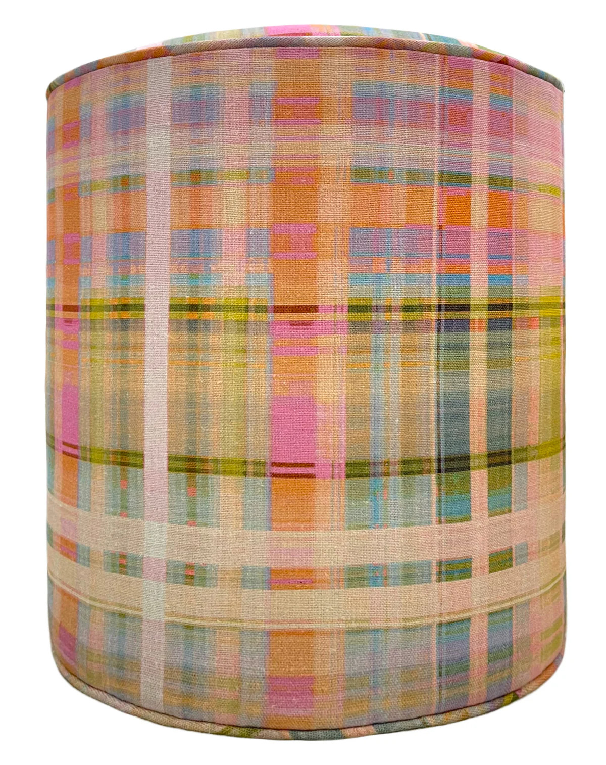 THE TIGHT ROUND OTTOMAN :: TATTIE PLAID // MULTI | ANNA SPIRO | LITTLE DESIGN COMPANY