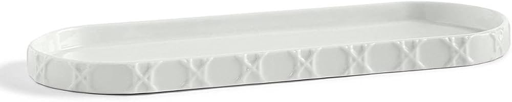 Kassatex ARN-TR Rattan Tray , White | Amazon (US)