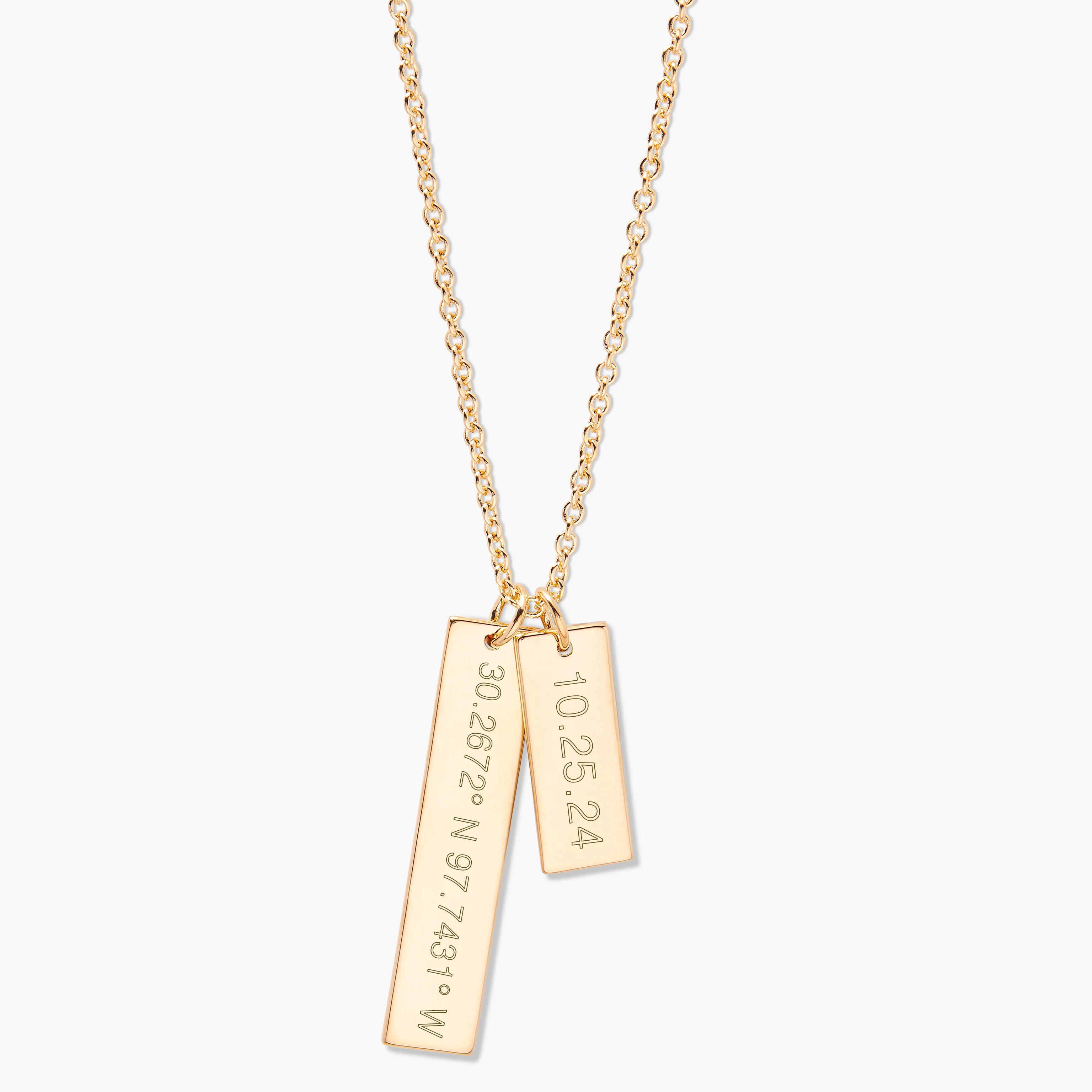 Coordinate Date Bar Necklace | Brook and York