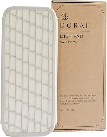 Dorai Home Dish Pad – Collapsible Kitchen Dish Drying Mat – Wrapped in Silicone Webbing to Pr... | Amazon (US)