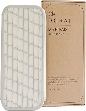 Dorai Home Dish Pad – Collapsible Kitchen Dish Drying Mat – Wrapped in Silicone Webbing to Pr... | Amazon (US)