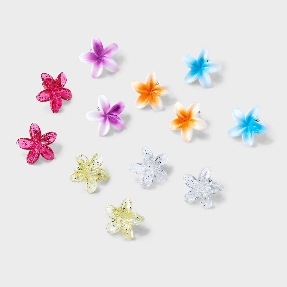 Girls' 12pk Hibiscus Flower Mini Claw Clips - art class™ | Target