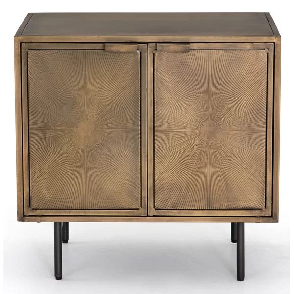 Melissa Metal Nightstand in Brass | Wayfair North America