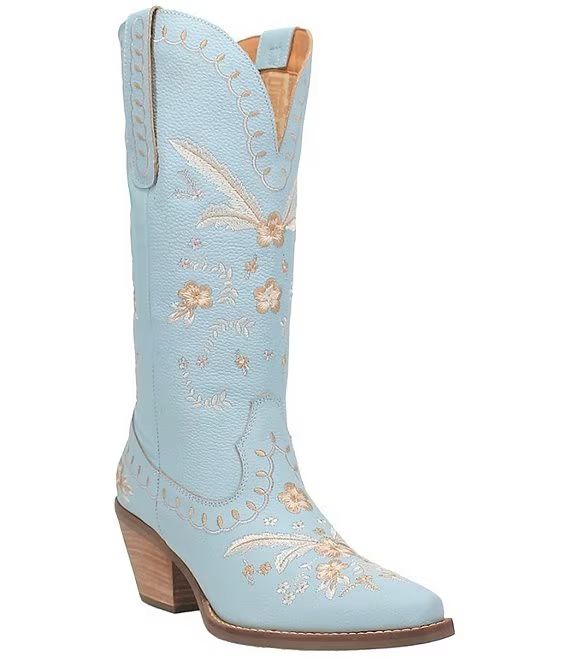 Dingo Full Bloom Floral Embroidered Leather Western Tall Boots | Dillard's | Dillard's