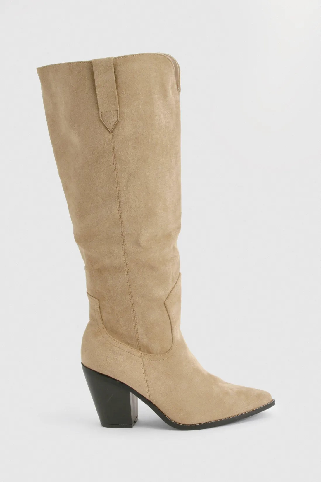 Boots | Wide Fit Faux Suede Cowboy Boots | boohoo | Boohoo.com (UK & IE)