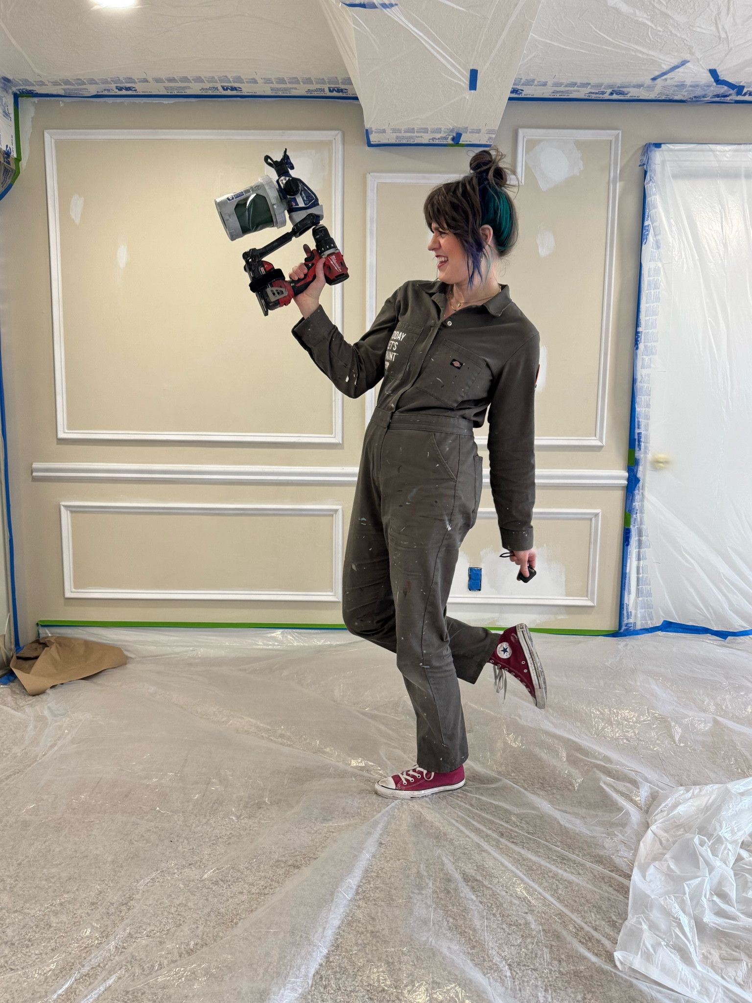 Box moulding, cordless paint sprayer, and the cutest jumpsuit! Here is everything I used for this project!

#LTKHome #LTKWorkwear #LTKFindsUnder100