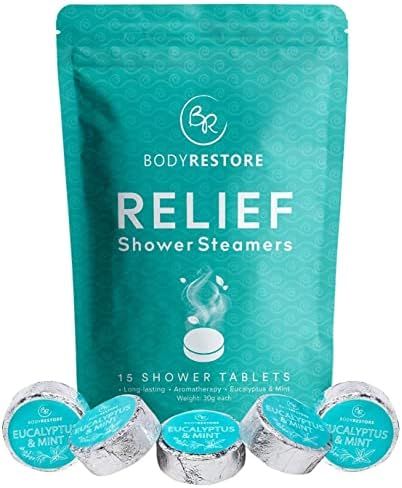 BodyRestore Shower Steamers (Pack of 15) Mother's Day Gifts for Mom - Eucalyptus & Peppermint Ess... | Amazon (US)