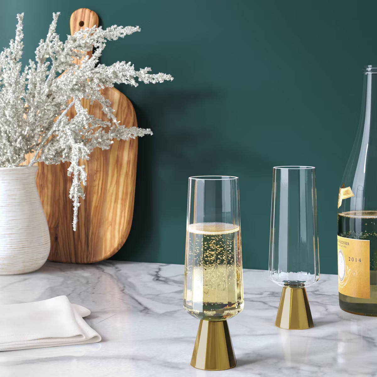 7.1 fl oz Faceted Champagne Flute - Threshold™ | Target