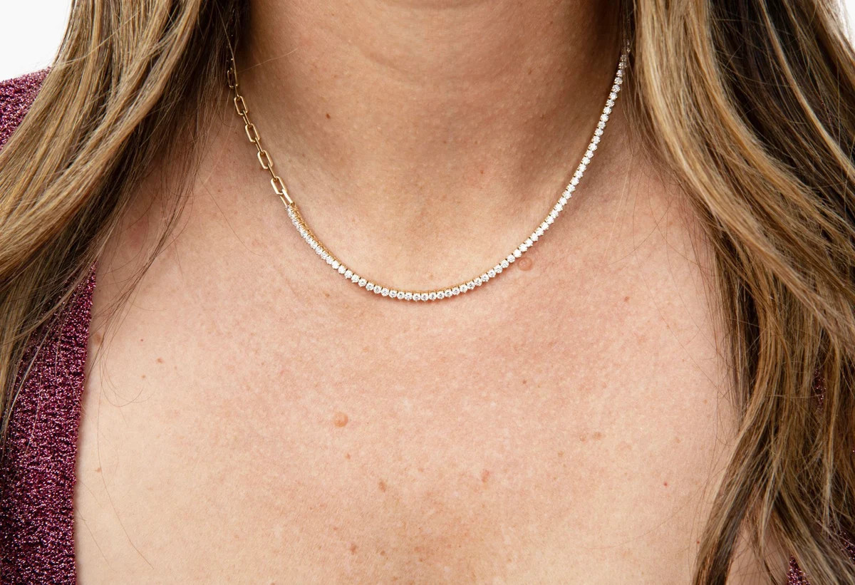 The 50/50 Tennis Necklace | For Ever Fine Jewelry