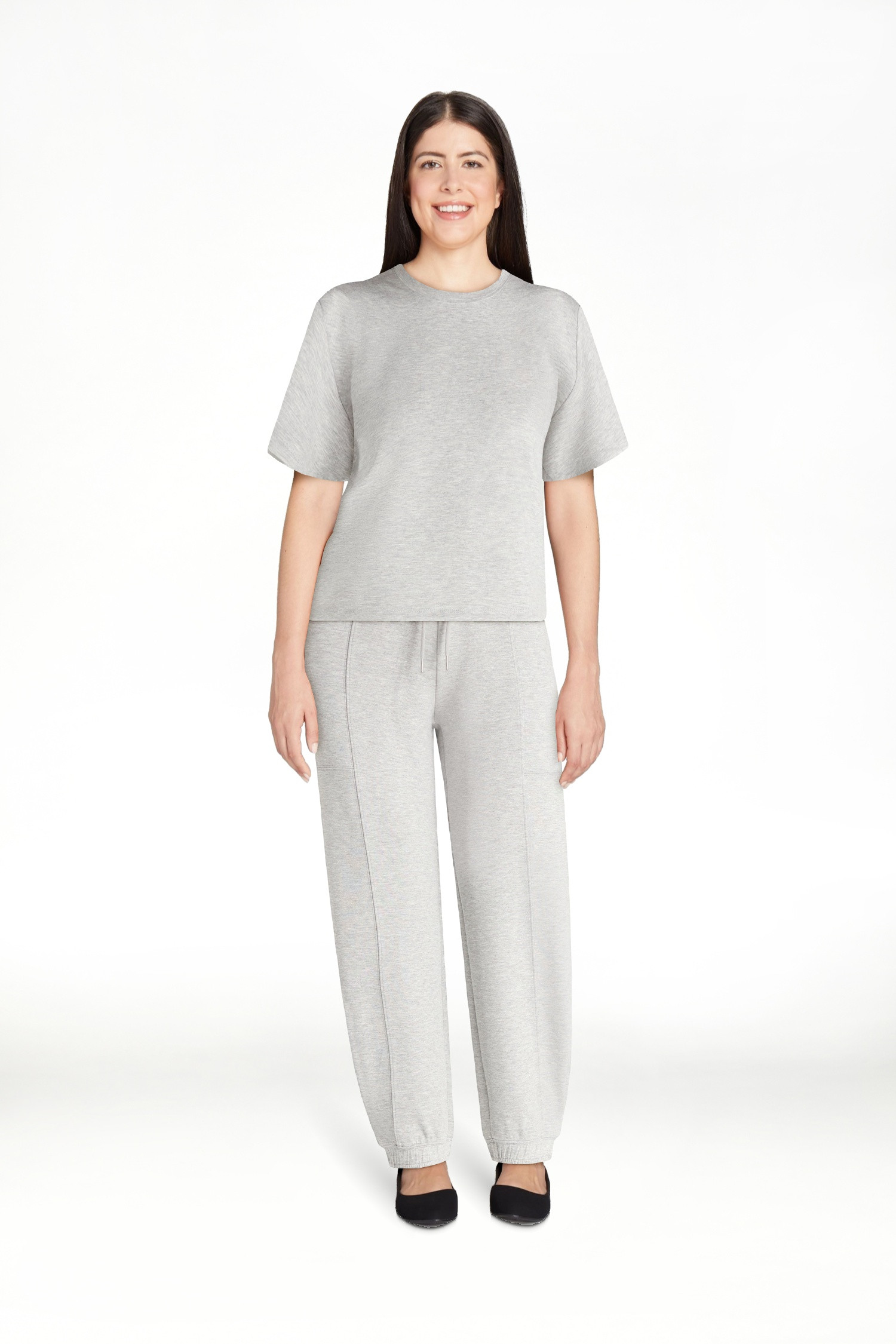 Scoop Women's and Women's Plus New Scubaknit Tee with Short Sleeves, Sizes XS-4X | Walmart (US)