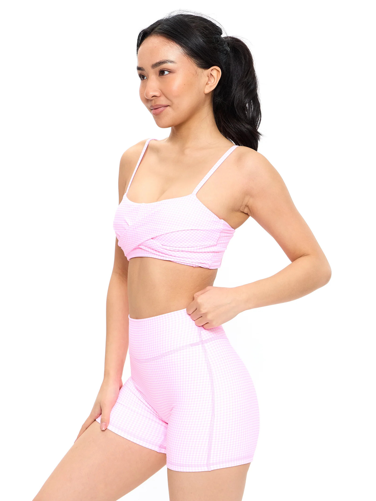 Legacy Short 4" - Pink Gingham | Buffbunny Collection