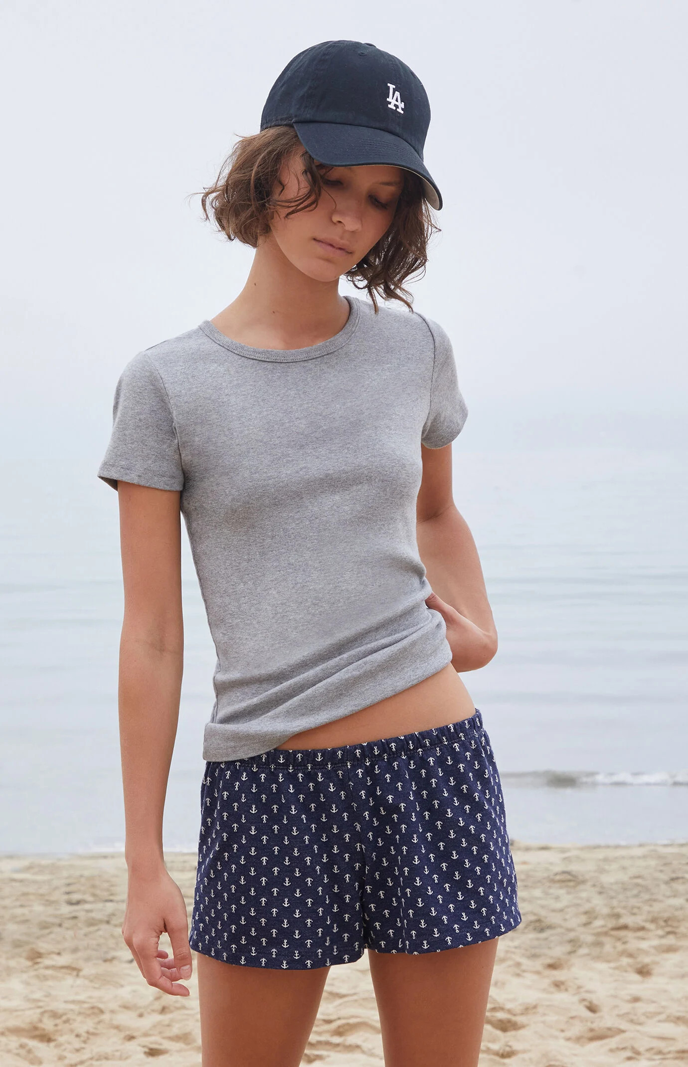 John Galt Women's Emery Anchor Sweat Shorts in Blue | PacSun