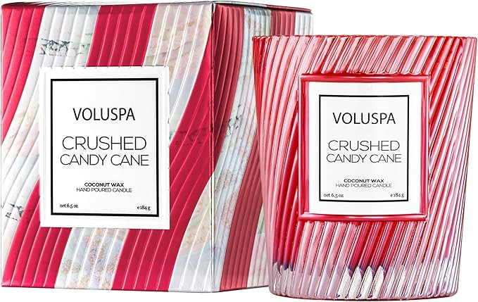 Voluspa Crushed Candy Cane Candle | Classic Boxed Candle | 6.5 Ounces | 40 Hour Burn Time |Coconu... | Amazon (US)