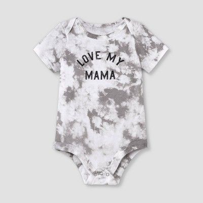 Grayson Mini Baby 'Love My Mama' Tie-Dye Bodysuit - White | Target
