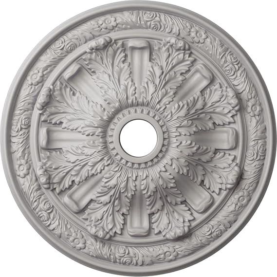 Ekena Millwork CM30FLUWF Flagstone Ceiling Medallion, 30"OD x 3 7/8"ID x 3 1/4"P, Hand-Painted Ul... | Amazon (US)