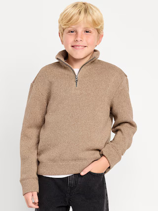 Sweater-Fleece Quarter-Zip for Boys | Old Navy (US)