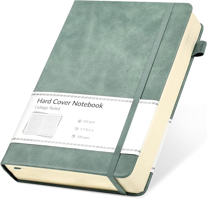 CAGIE Lined Journal Notebook for Women Men, 320 Pages 100 Gsm Paper Thick Leather Journal, A5 Har... | Amazon (US)