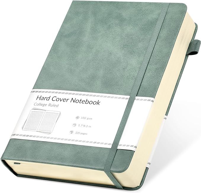 CAGIE Lined Journal Notebook, 320 Pages College Ruled Notebook, 100 Gsm Paper Thick Journal, A5 H... | Amazon (US)