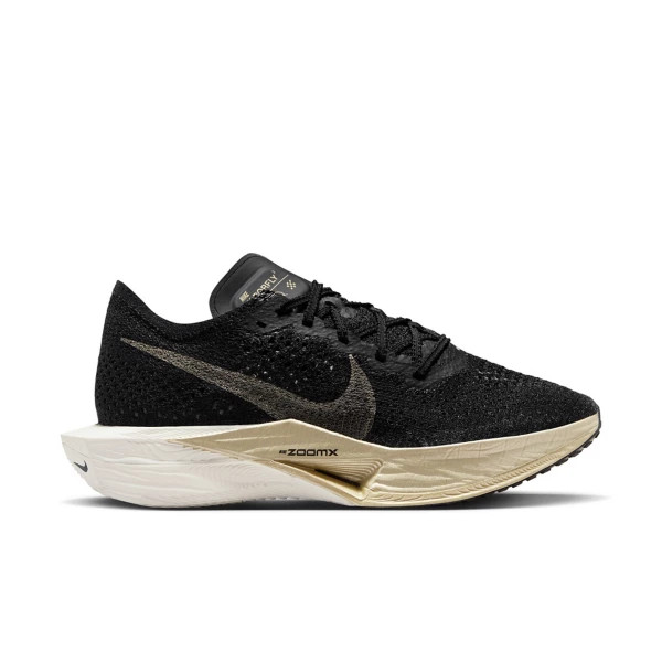 Women's Nike Vaporfly 3 Running Shoes 9.5 Black/Mtlc Gold Grain-Black-Oatmeal | Scheels