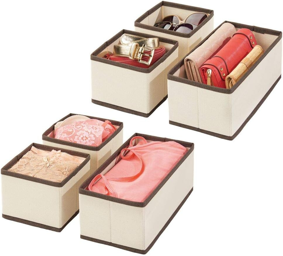 mDesign Soft Fabric Dresser Drawer and Closet Storage Organizer for Bedroom, Closet, Shelves, Dra... | Amazon (UK)