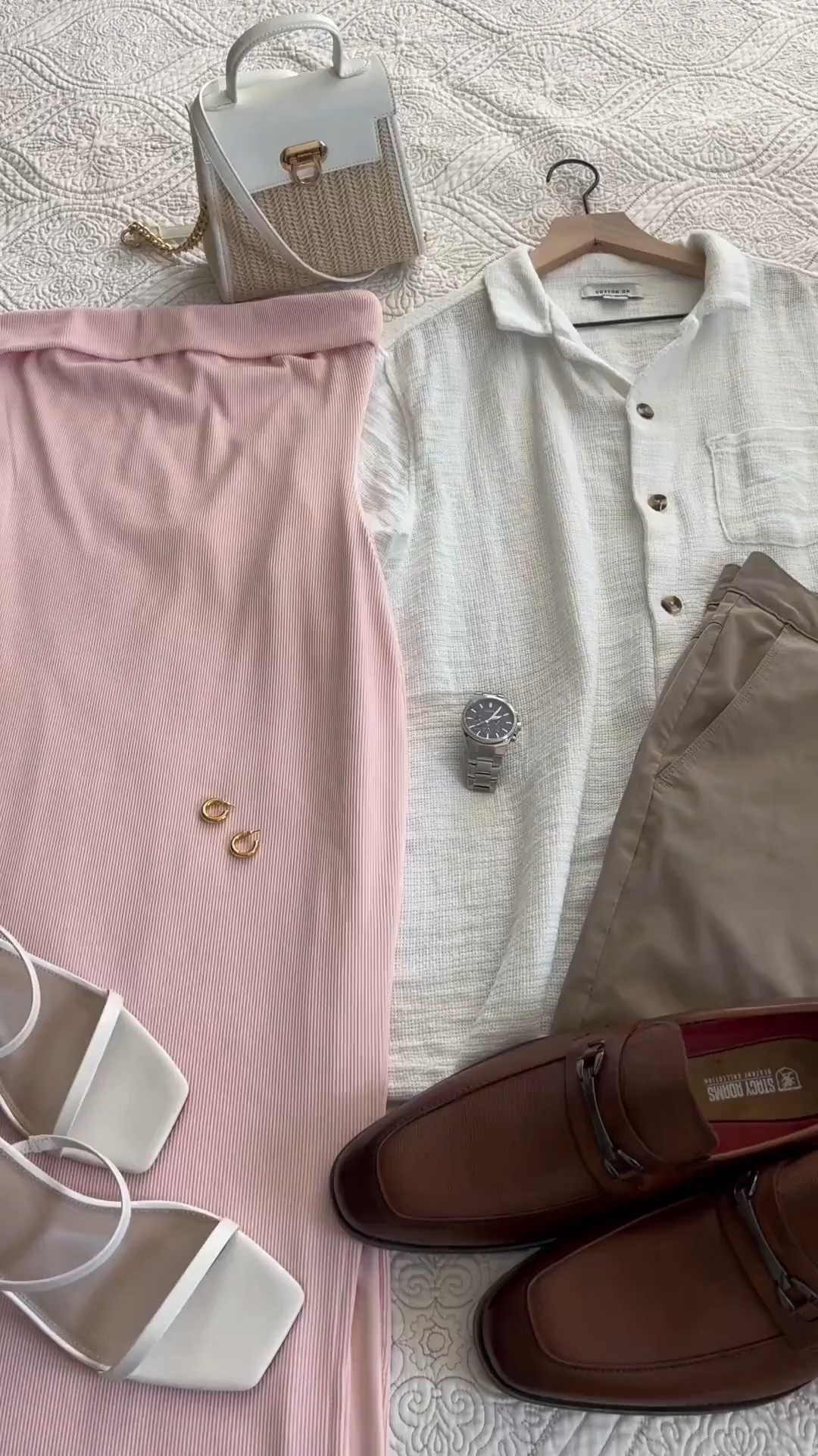 Resort dinner reservations secured 🌴✨

Sharing this his & hers date night look that’s giving elevated vacation energy 🌺🍋‍🟩☀️ effortless, polished, and made for a sunset dinner by the water 🌅 The kind of outfits you pack when you know you’ll be taking golden hour pics before heading to the resort restaurant 🤍



Linked for your next trip 🌊

#LTKStyle #LTKCouples #ResortWear #VacationOutfits #DateNightVibes #HisAndHersStyle #CoastalChic #SummerStyle #ResortDateNight #LTKFinds

#LTKTravel #LTKootd #LTKMens