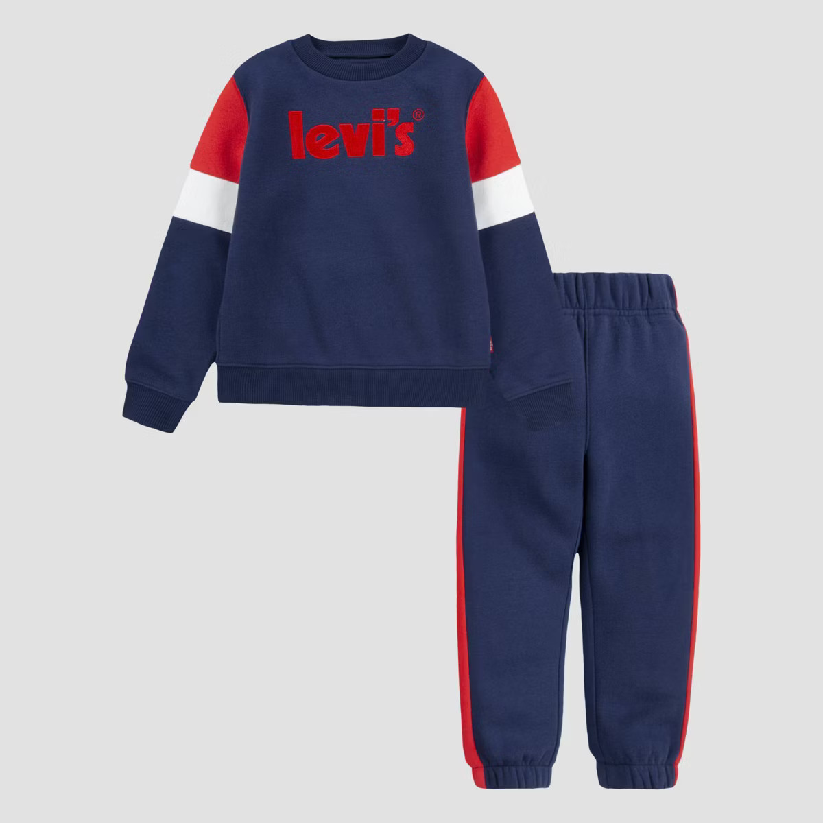 Levi's® Toddler Boys' Academy Sweatsuit Set - Navy Blue 4T | Target