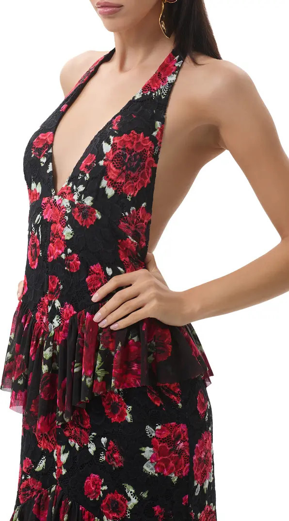 AFRM Athens Floral Print Halter Maxi Dress | Nordstrom | Nordstrom