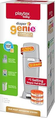 Playtex Diaper Genie Complete Diaper Pail, with Built-in Odor Controlling Antimicrobial, Includes... | Amazon (US)