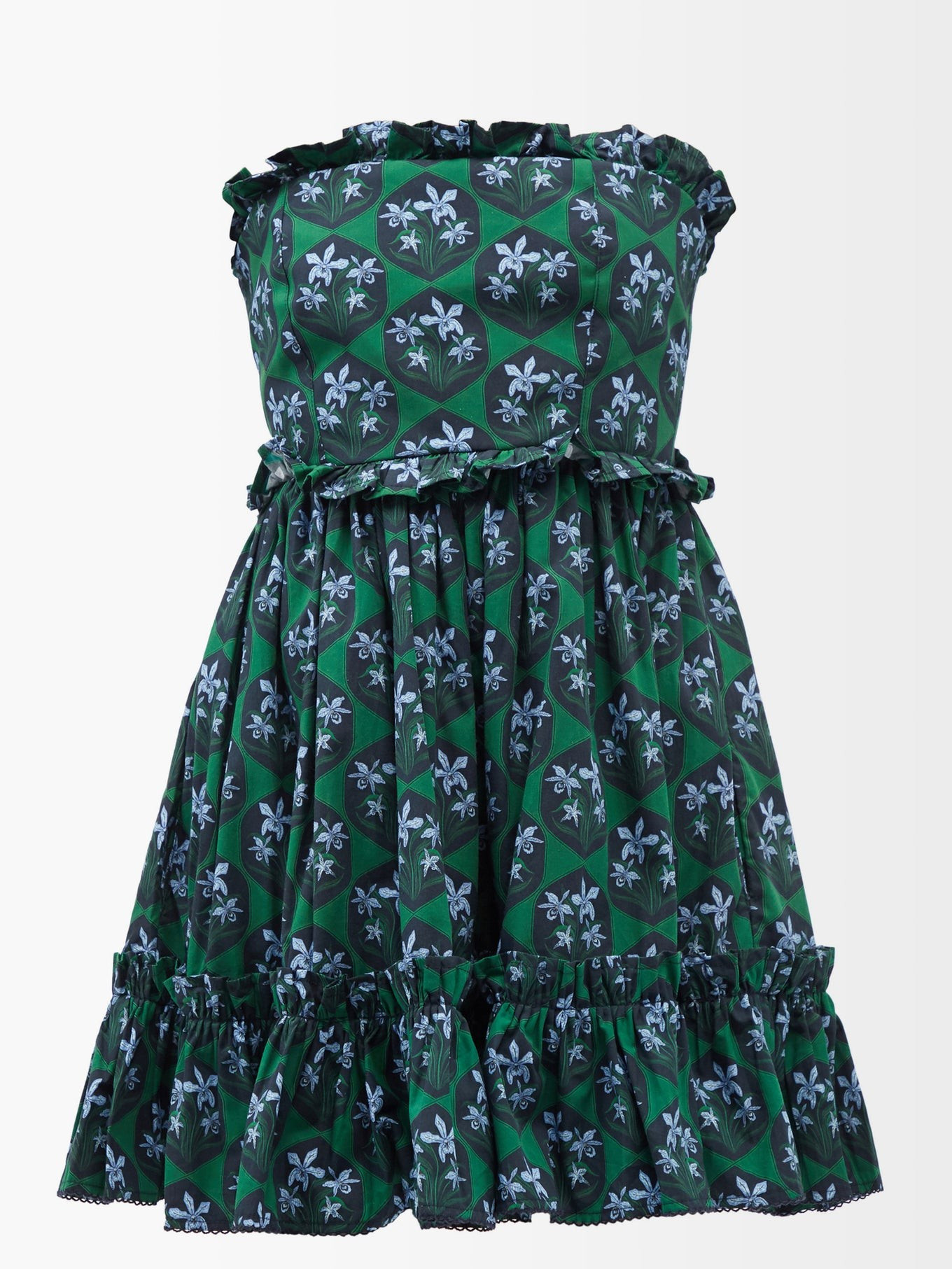 Rosa floral-print cotton-poplin mini dress | Agua by Agua Bendita | Matches (US)