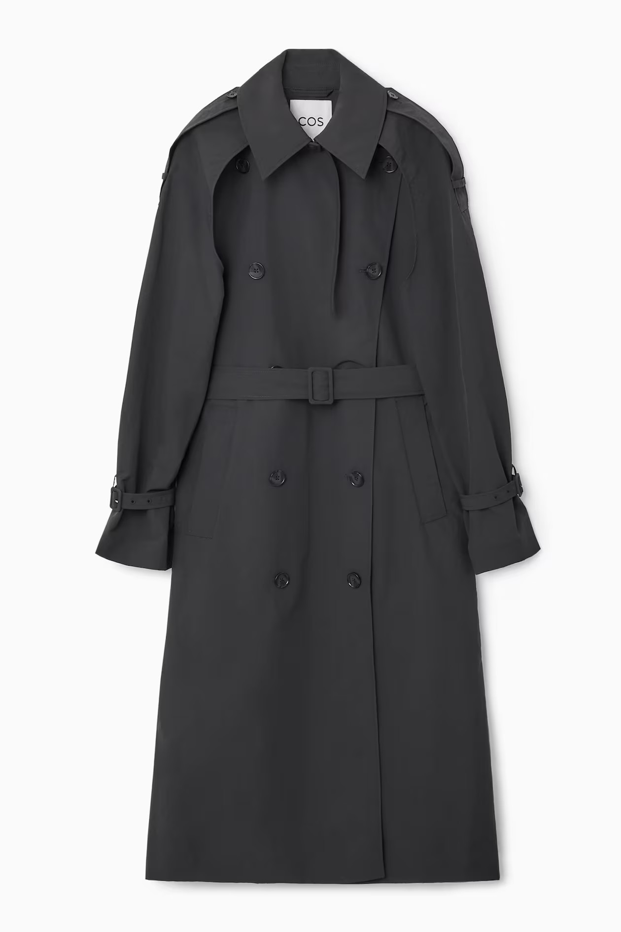 CONVERTIBLE NYLON TRENCH COAT - DARK GREY | COS UK