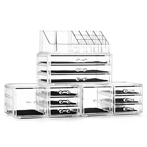 Felicite Home Acrylic Jewelry and Cosmetic Storage Boxes Makeup Organizer Set, 4 Piece | Amazon (US)