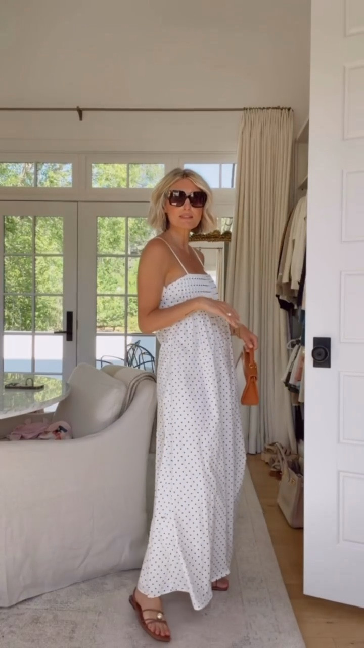 So many ways you could style this dress all season long! It would be so cute with statement accessories! Wearing S. Use my code LOVERLY15 for 15% off!

Loverly Grey, Avara, polka dot maxi dress, summer dress, spring dress, vacation outfit ideas 

#LTKSeasonal #LTKootd