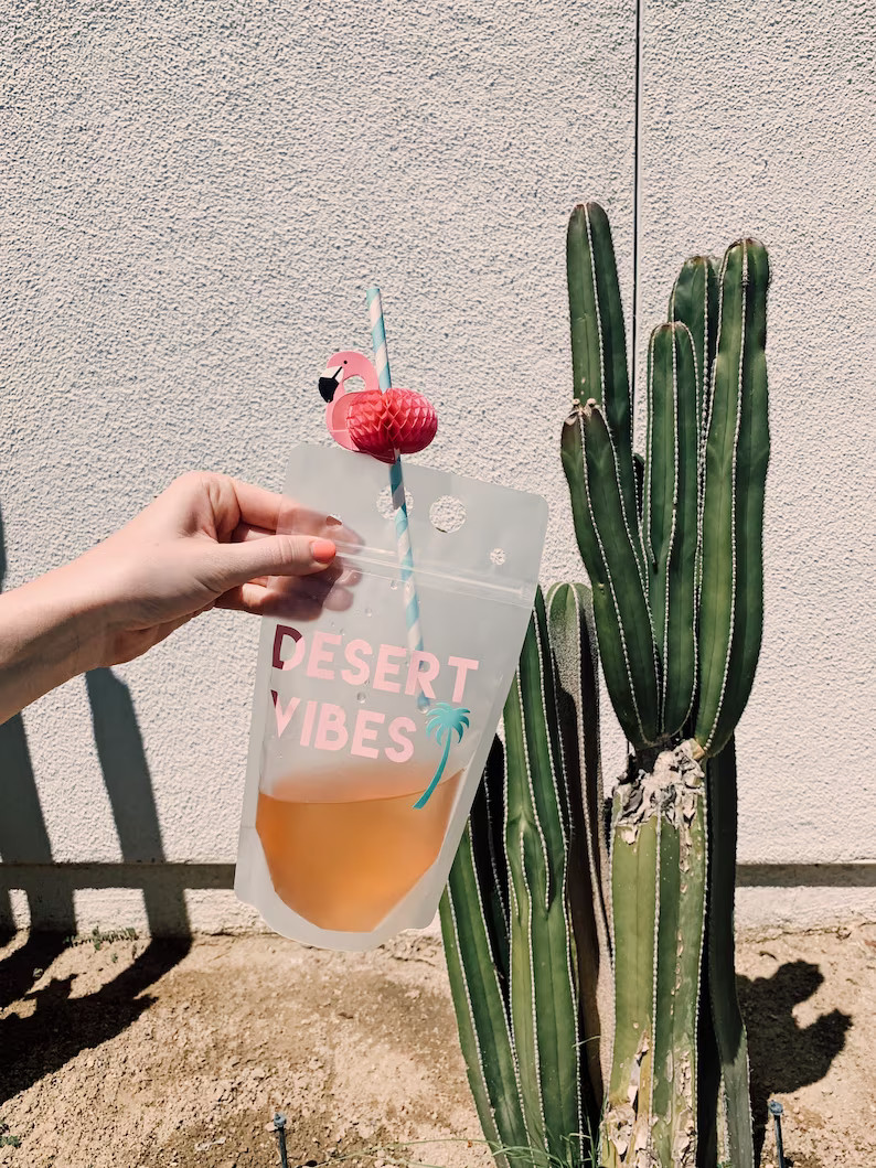 Desert Vibes | Party Pouches | Booze Bags | Drink Pouches | Drink Bags | Bachelorette Party | Cus... | Etsy (US)