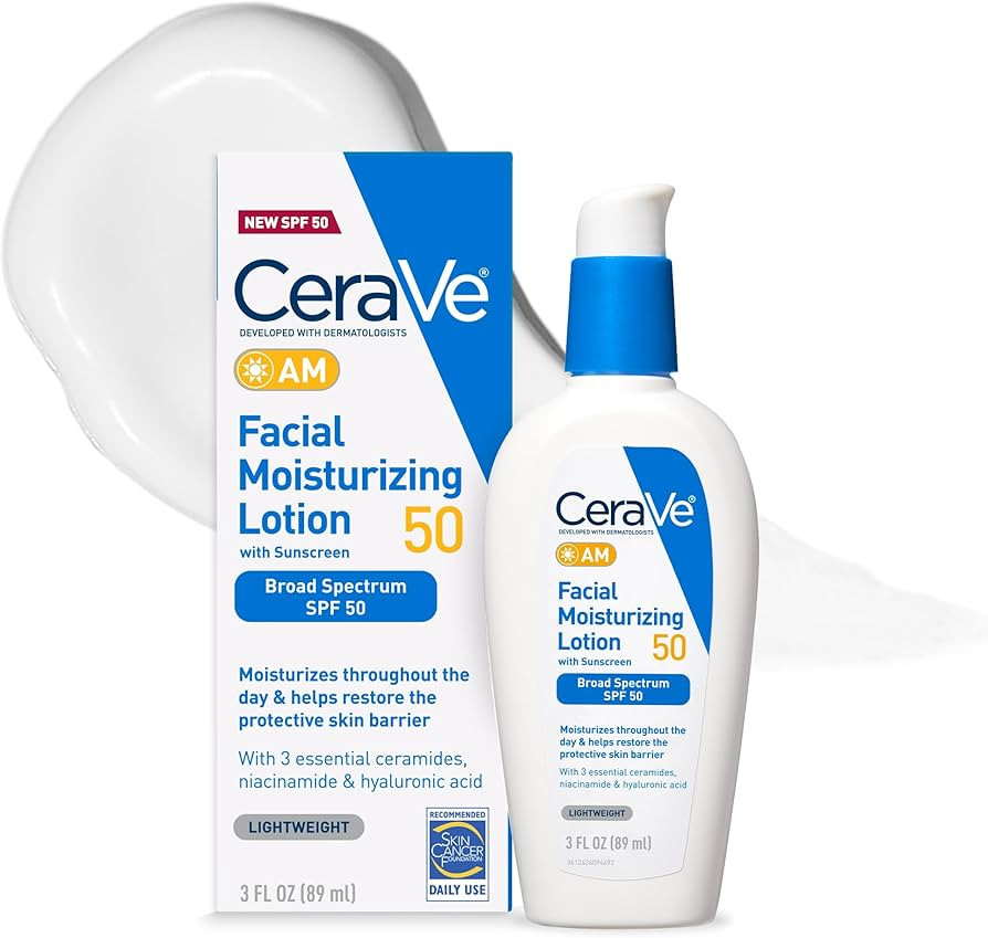 CeraVe AM Facial Moisturizing Lotion SPF 50 3 Oz | Amazon (US)