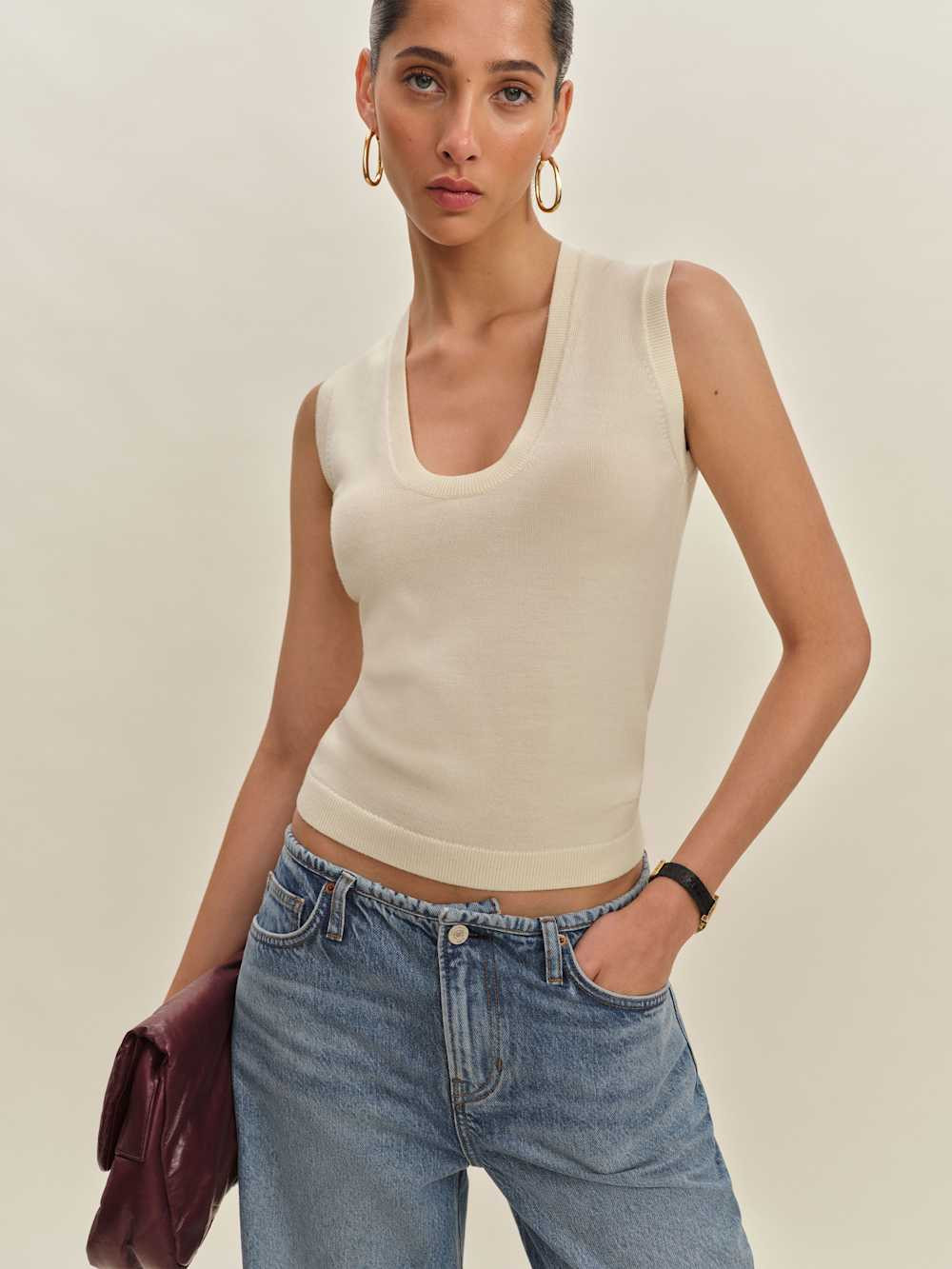 Marta Regenerative Merino Sweater Tank | Reformation (Global)
