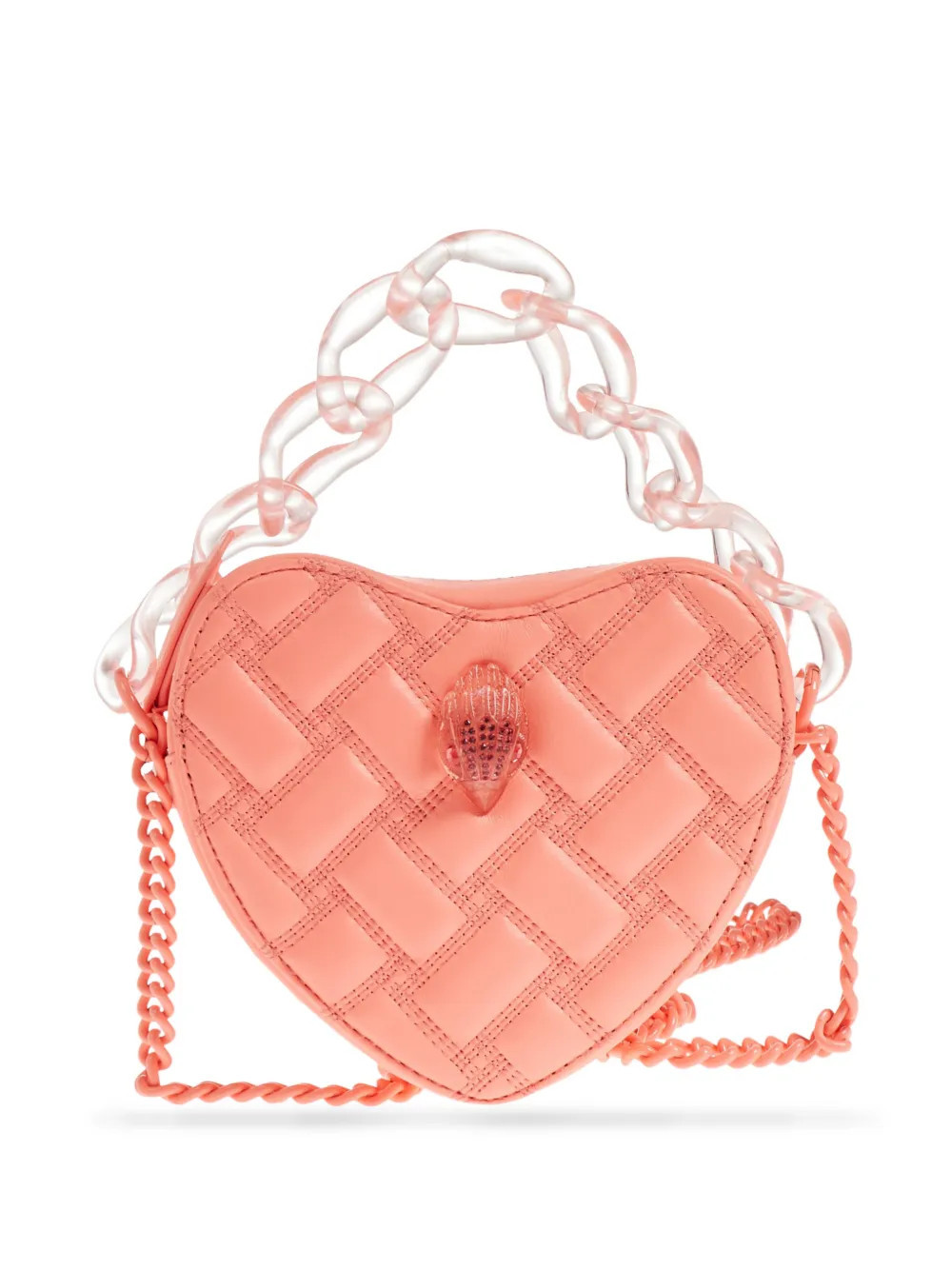 Kurt Geiger London quilted heart-shape mini bag - Pink | Farfetch Global