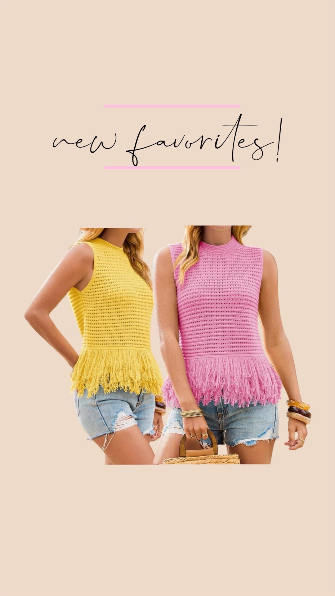 Fringe summer sweater tank from Amazon  

#LTKOver40 #LTKSaleAlert #LTKgrwm