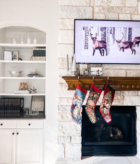 The stockings are hung by the chimney with care 🥰 

I love our long needlepoint Christmas stockings from Peking Handicraft! And NEW! addition to our holiday mantle decor this year is the Samsung Frame TV! I love that you can change the image to decorate seasonally 🤍 living room holiday decor, Christmas mantle decorations 


#LTKHoliday #LTKhome #LTKSeasonal