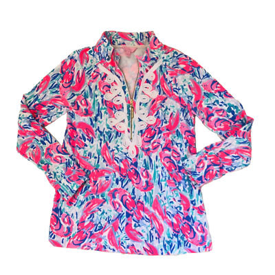 Lilly Pulitzer Women Zip Up Sweater Top Size S Pink Blue Long Sleeve | eBay | eBay US