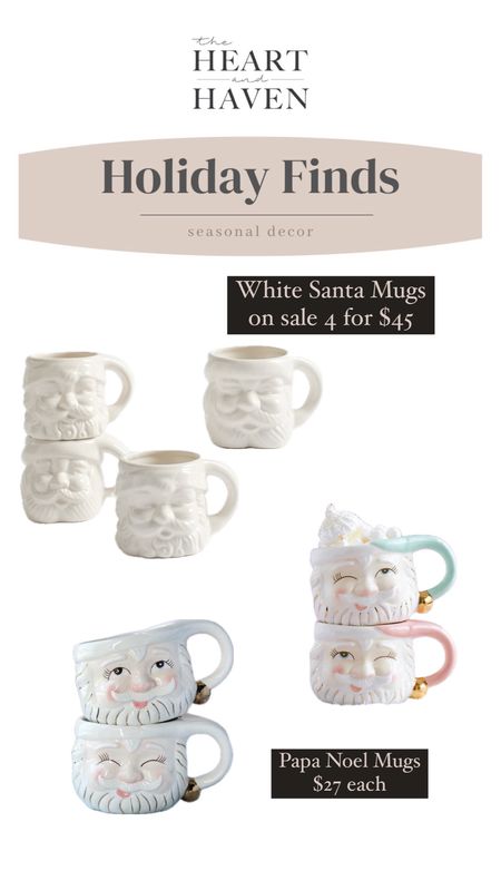 Adorable Santa mugs!

#LTKSeasonal #LTKCyberWeek #LTKGiftGuide