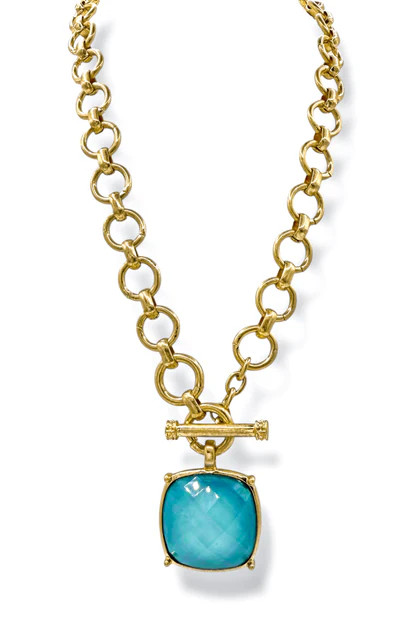 Courtney Aqua Statement Necklace | The Willow Tree
