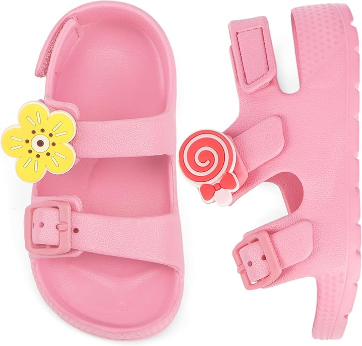 ChayChax Toddler Boys Girls Double Buckle Sandals Children's Adjustable Back Strap Water Sandal | Amazon (US)