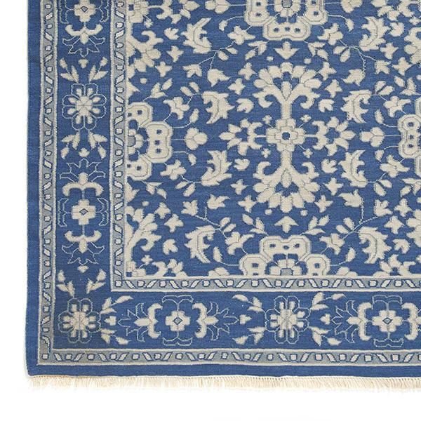 Flat Weave Emma Rug in French Blue | Caitlin Wilson Design