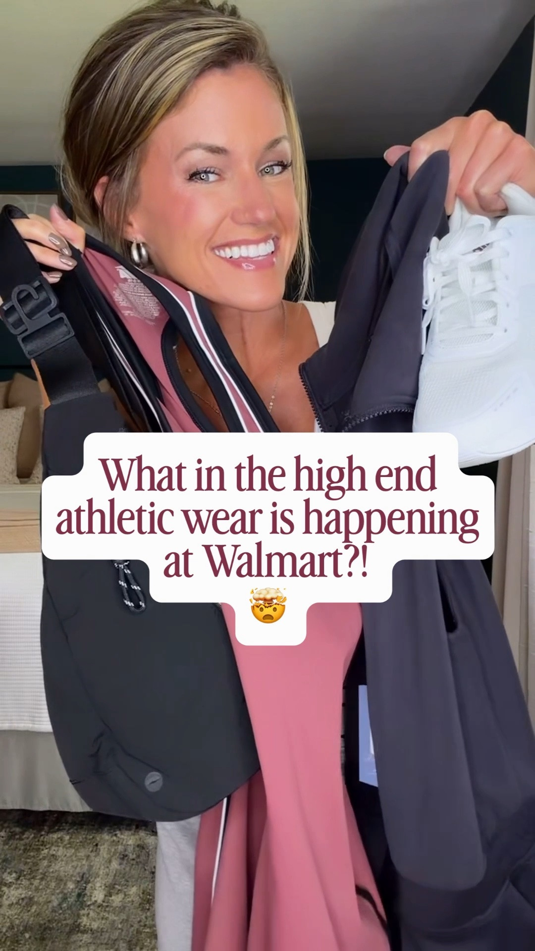 New activewear finds from Walmart. High end vibes on a budget. 
Tank/ XS
Joggers/ small 
Romper/ medium
Dress/ medium 
Sneakers/ sized down down if between

#LTKSeasonal #LTKActive #LTKmomlife