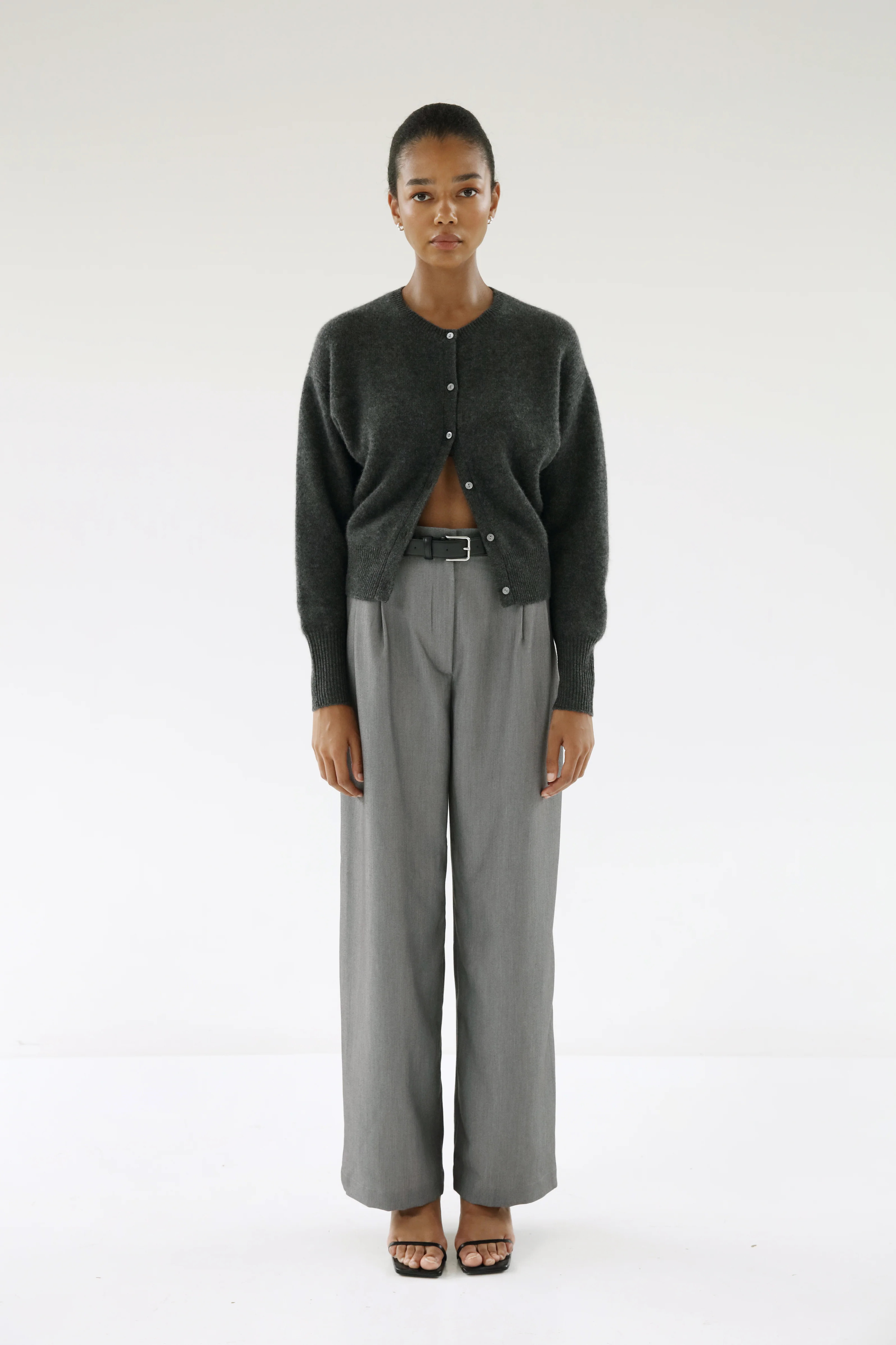 Coco Cardigan, dark grey | Almada Label