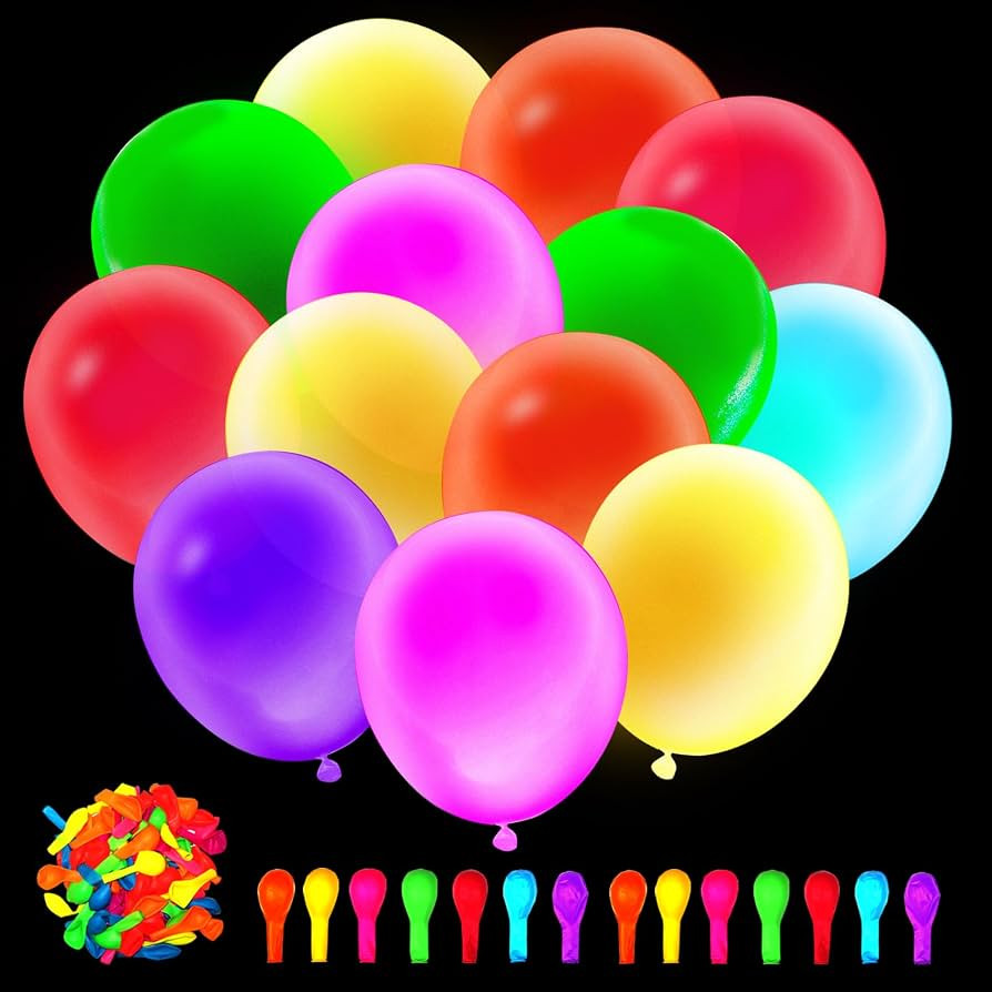 Voircoloria 105pcs UV Neon Balloons 12inch Glow Party UV Black Light Balloons, Glow in the Dark f... | Amazon (US)