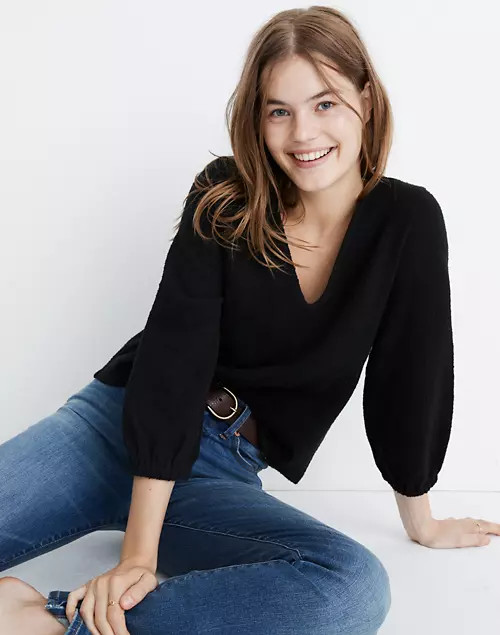 Texture & Thread Full-Sleeve Top | Madewell