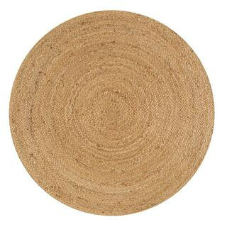 Soleil Round Natural 3 ft. Jute Braided Circle Natural Round Area Rug | The Home Depot